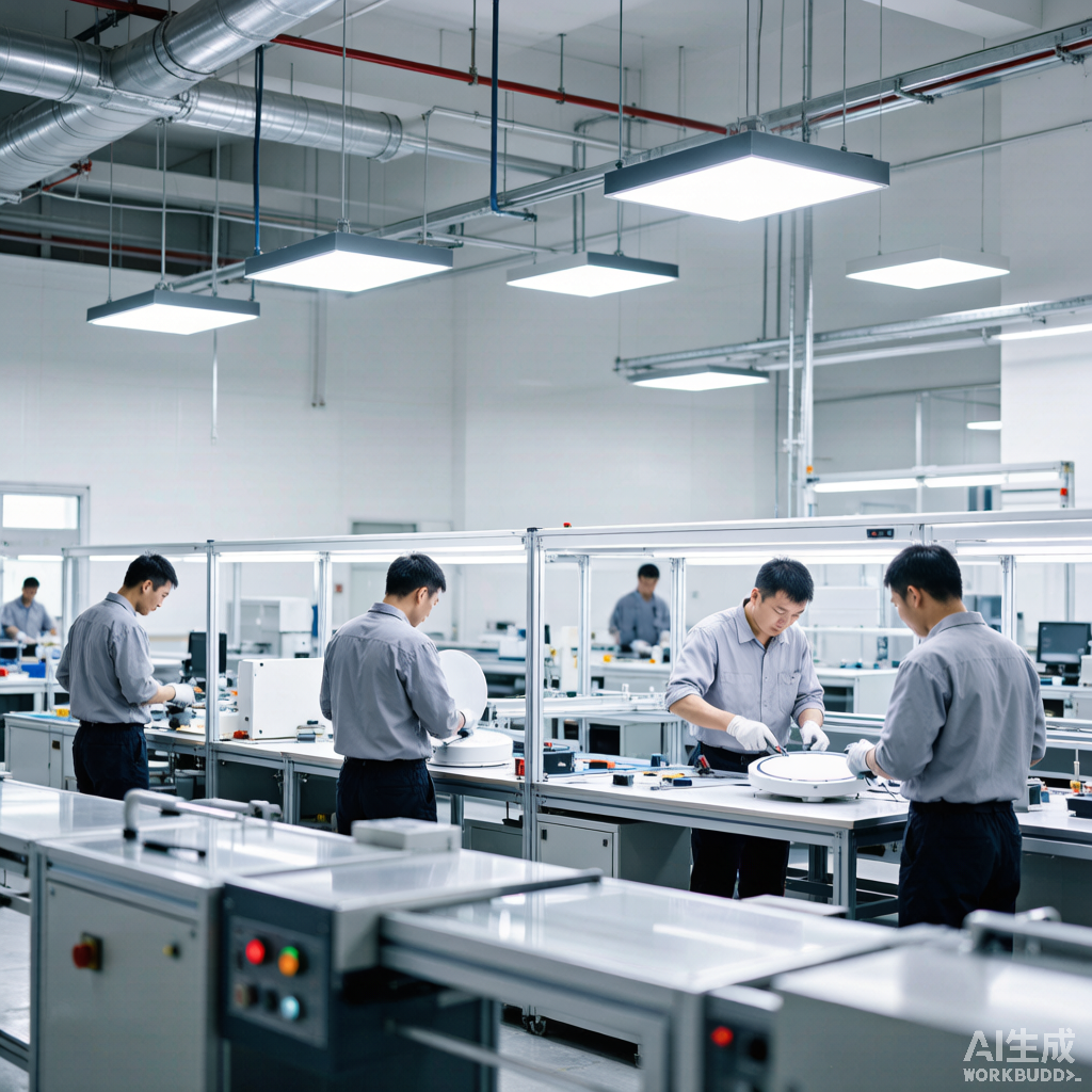 深公照明现代化LED灯具制造车间